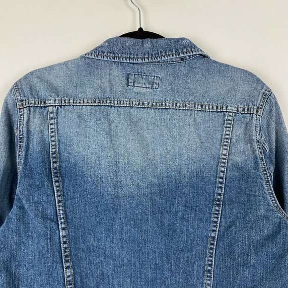 Denim and Supply Ralph Lauren Jean Jacket Large Women’s Distressed Trucker - Picture 6 of 8